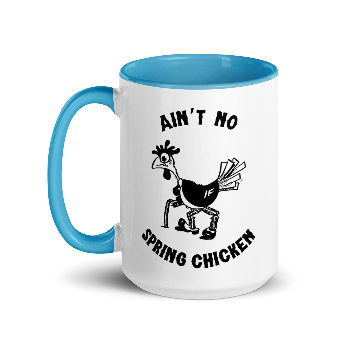 No Spring Chicken Colored Mug - Cluck It All Farms