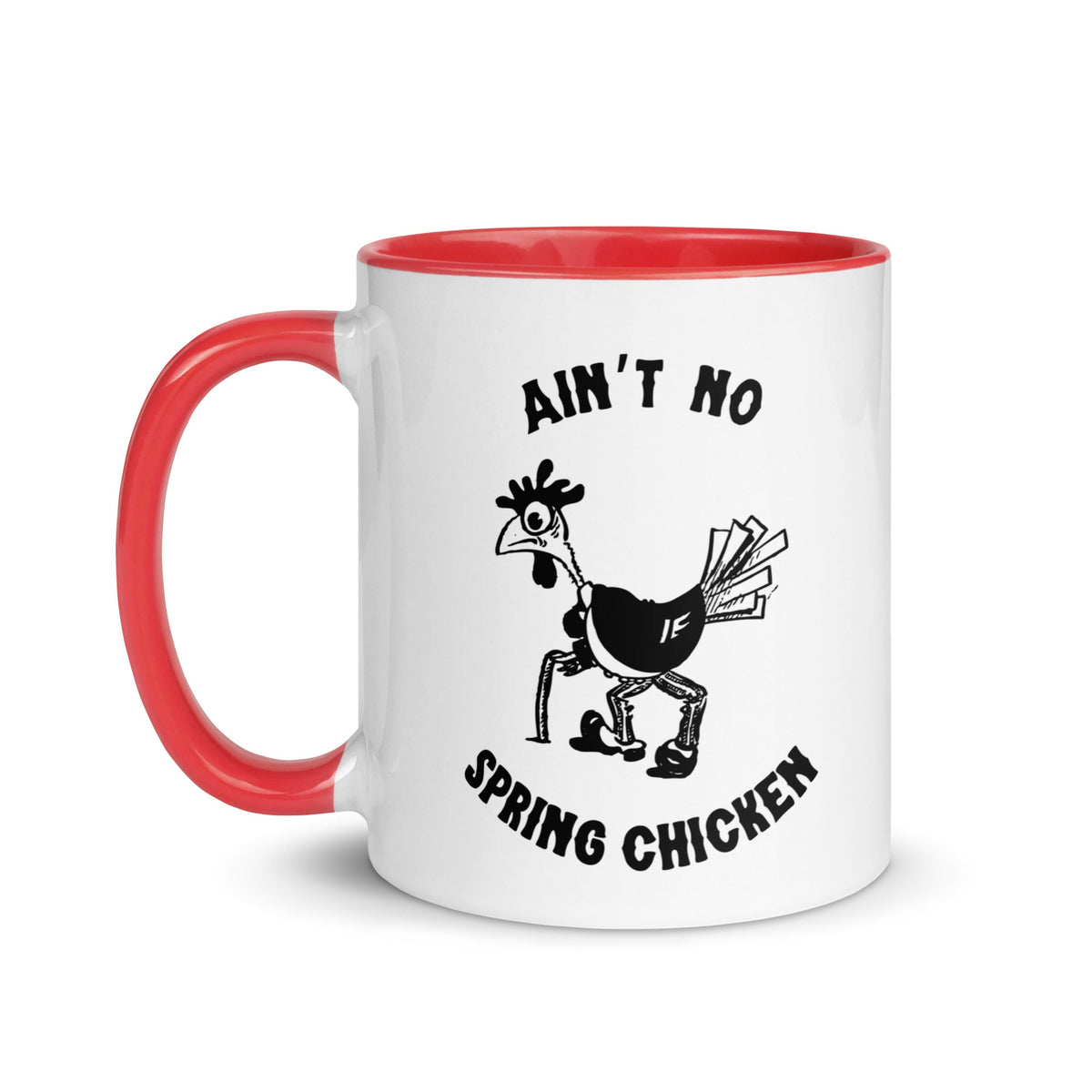 No Spring Chicken Colored Mug - Cluck It All Farms