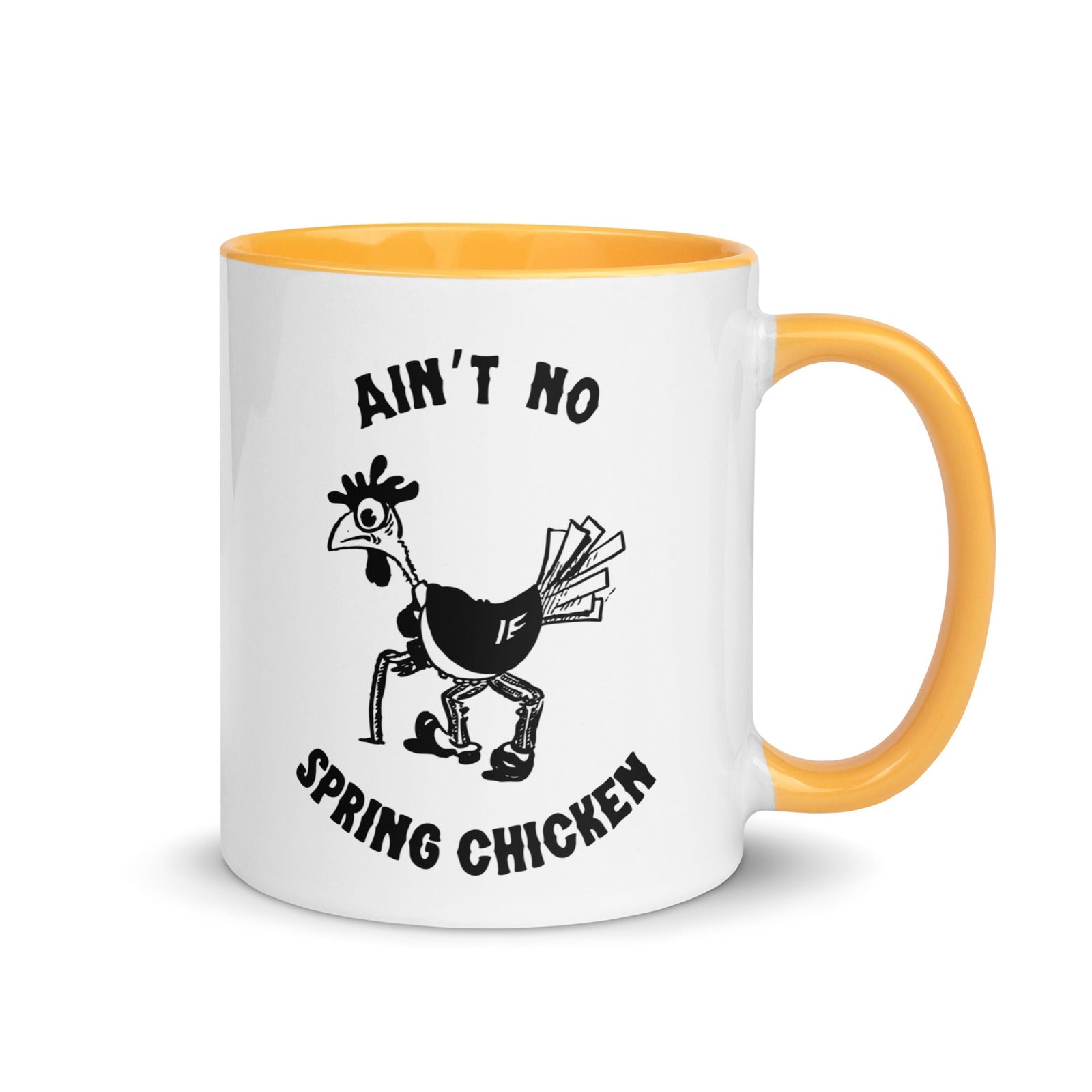 No Spring Chicken Colored Mug - Cluck It All Farms