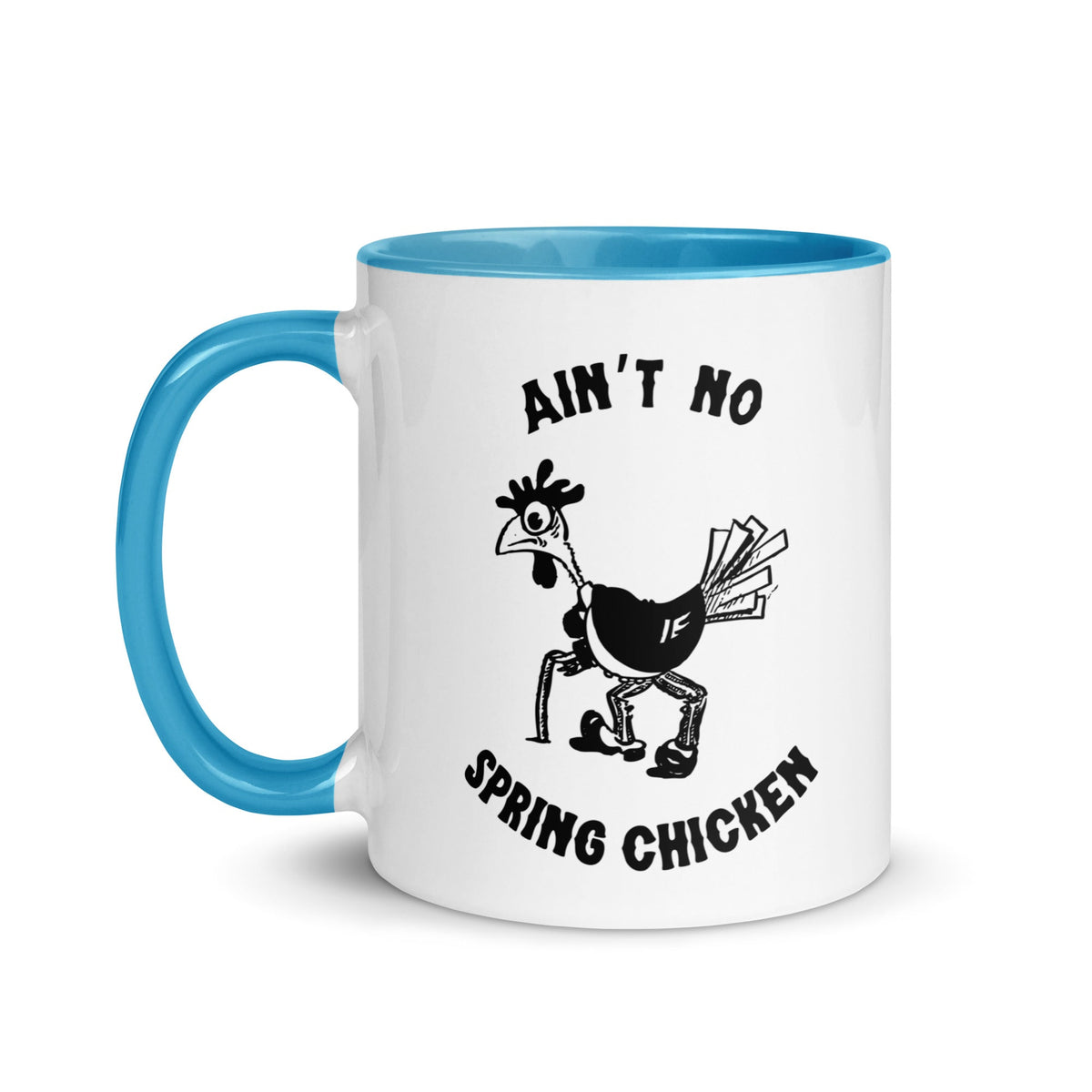 No Spring Chicken Colored Mug - Cluck It All Farms