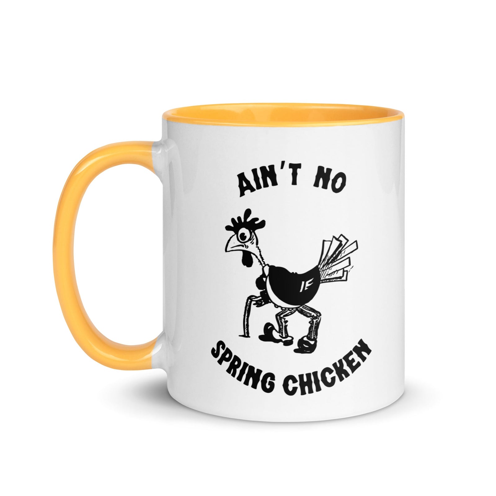 No Spring Chicken Colored Mug - Cluck It All Farms