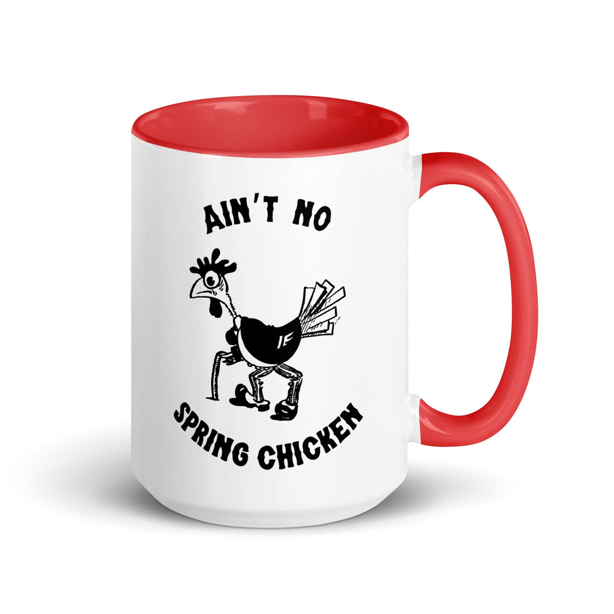No Spring Chicken Colored Mug - Cluck It All Farms