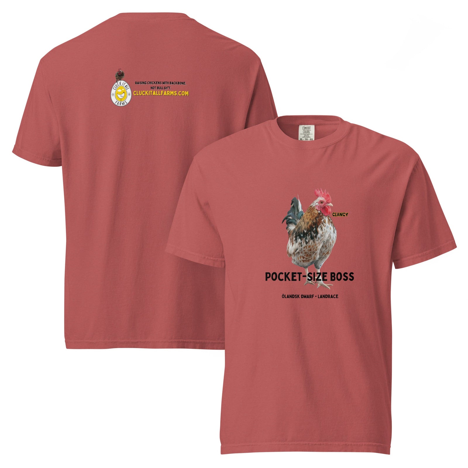 Ölandsk Dwarf Tee — “Pocket - Size Boss” - Cluck It All Farms