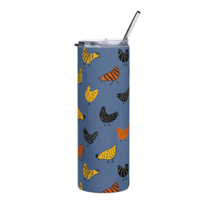 Pecking Chickens Stainless Steel Tumbler - Cluck It All Farms