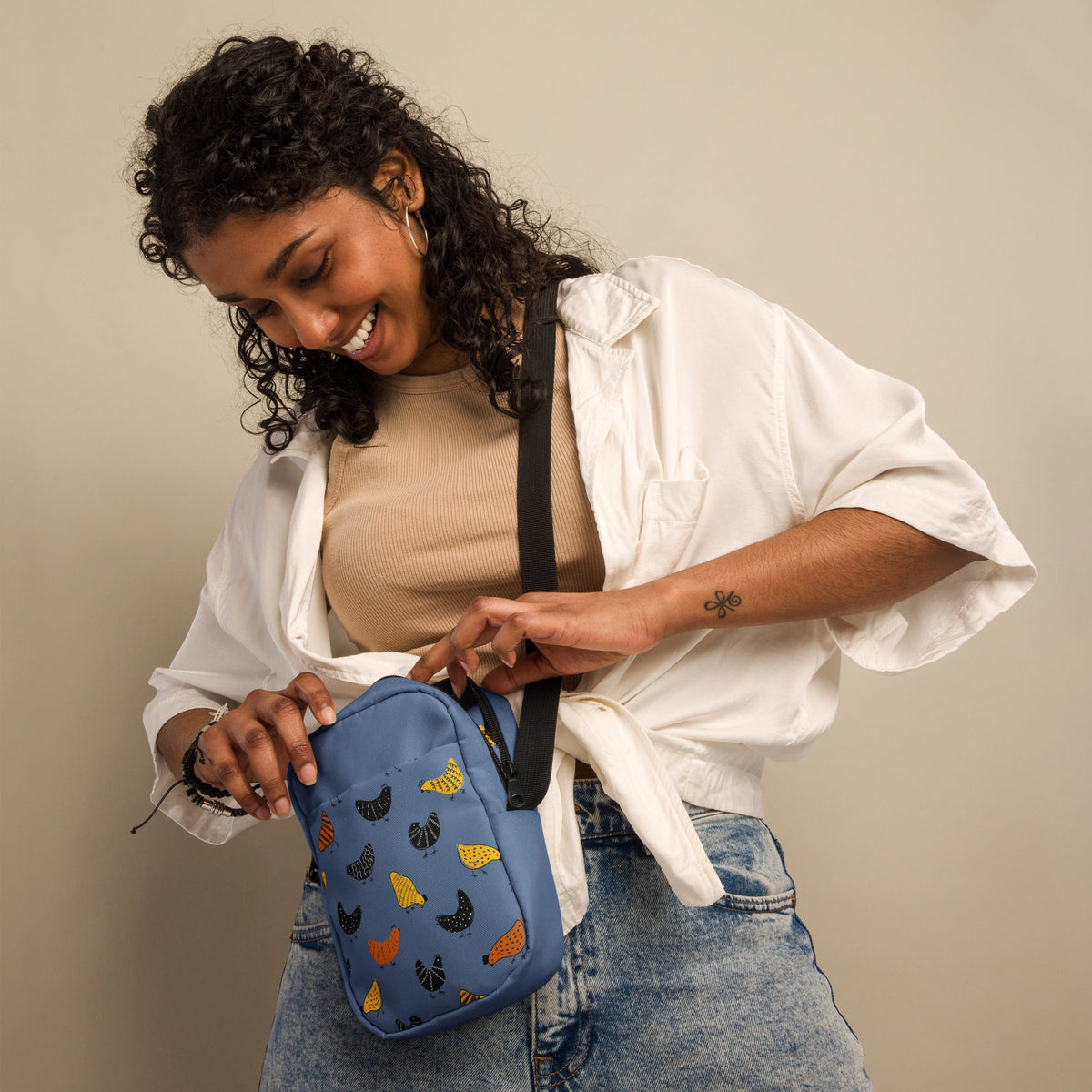 Pecking Chickens Utility Crossbody Bag - Cluck It All Farms
