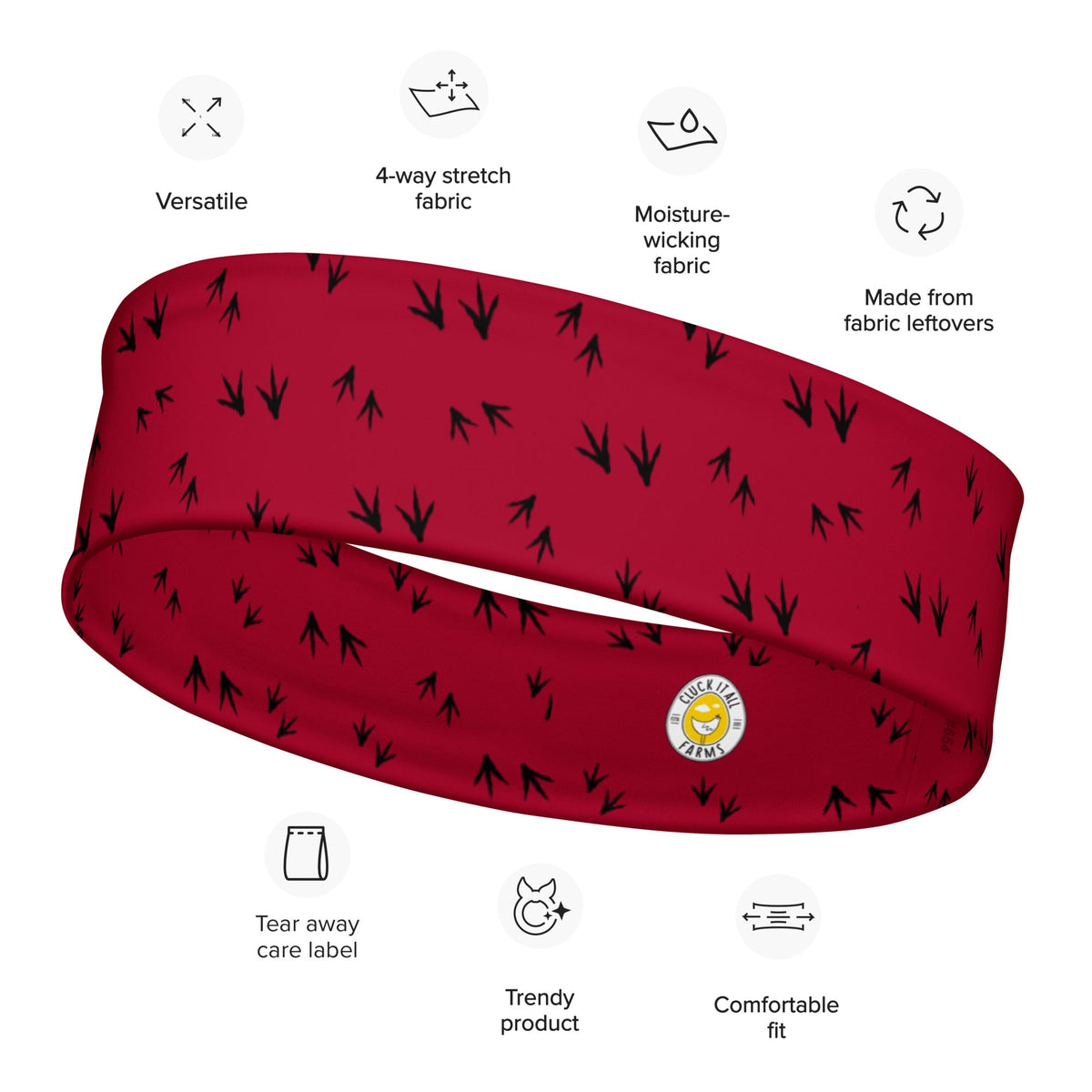 Red Chicken Feet Headband - Cluck It All Farms