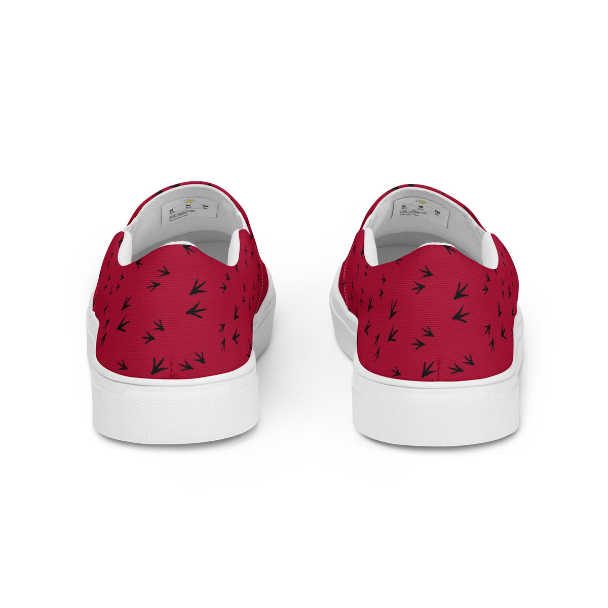 Red Chicken Feet Women’s Slip - On Canvas Shoe - Cluck It All Farms