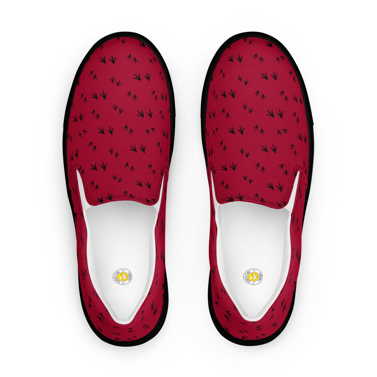 Red Chicken Feet Women’s Slip - On Canvas Shoe - Cluck It All Farms