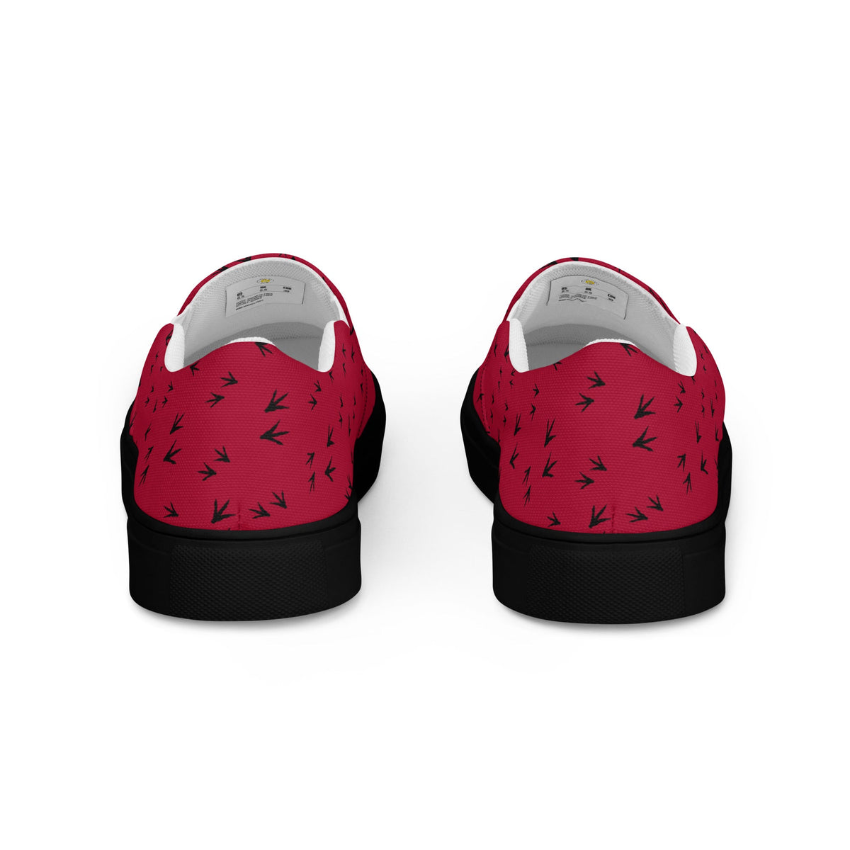 Red Chicken Feet Women’s Slip - On Canvas Shoe - Cluck It All Farms