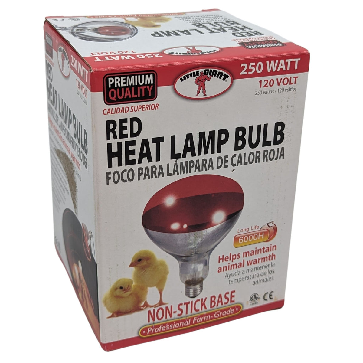 Red Heat Lamp Bulb 250 W