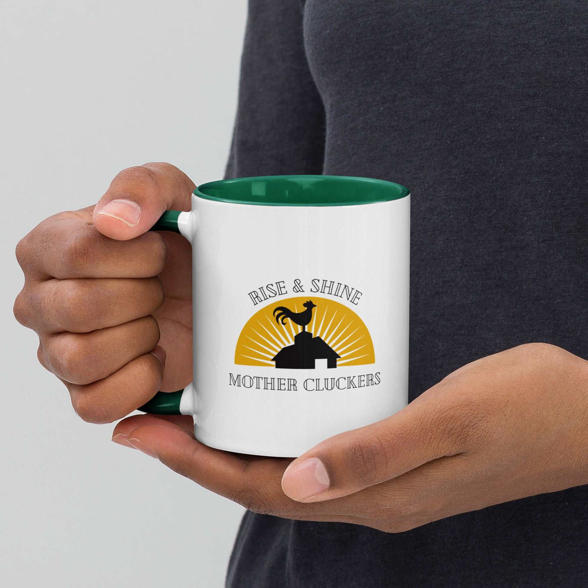 Rise &amp; Shine Chicken Colored Mug - Cluck It All Farms