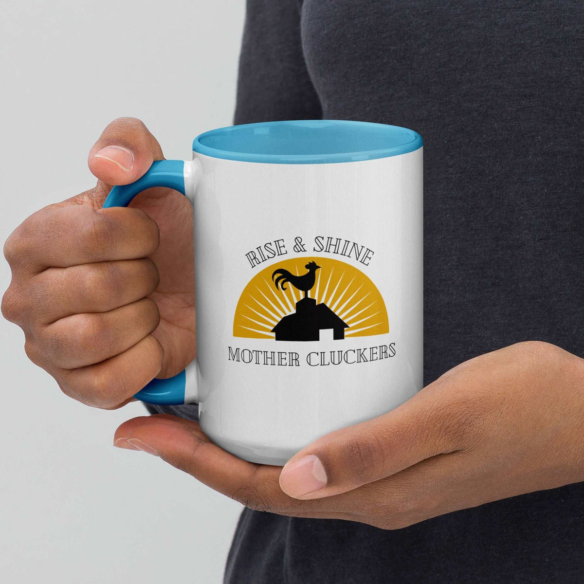 Rise &amp; Shine Chicken Colored Mug - Cluck It All Farms