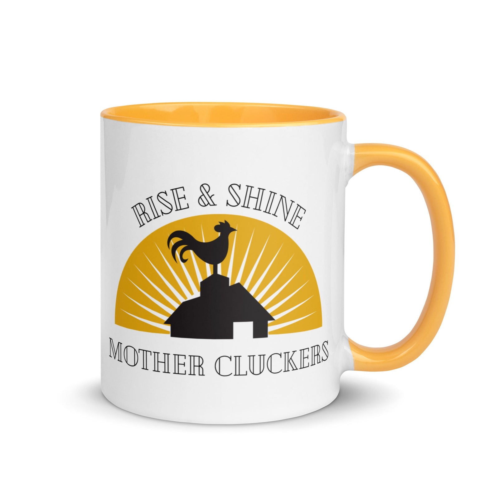 Rise & Shine Chicken Colored Mug - Cluck It All Farms