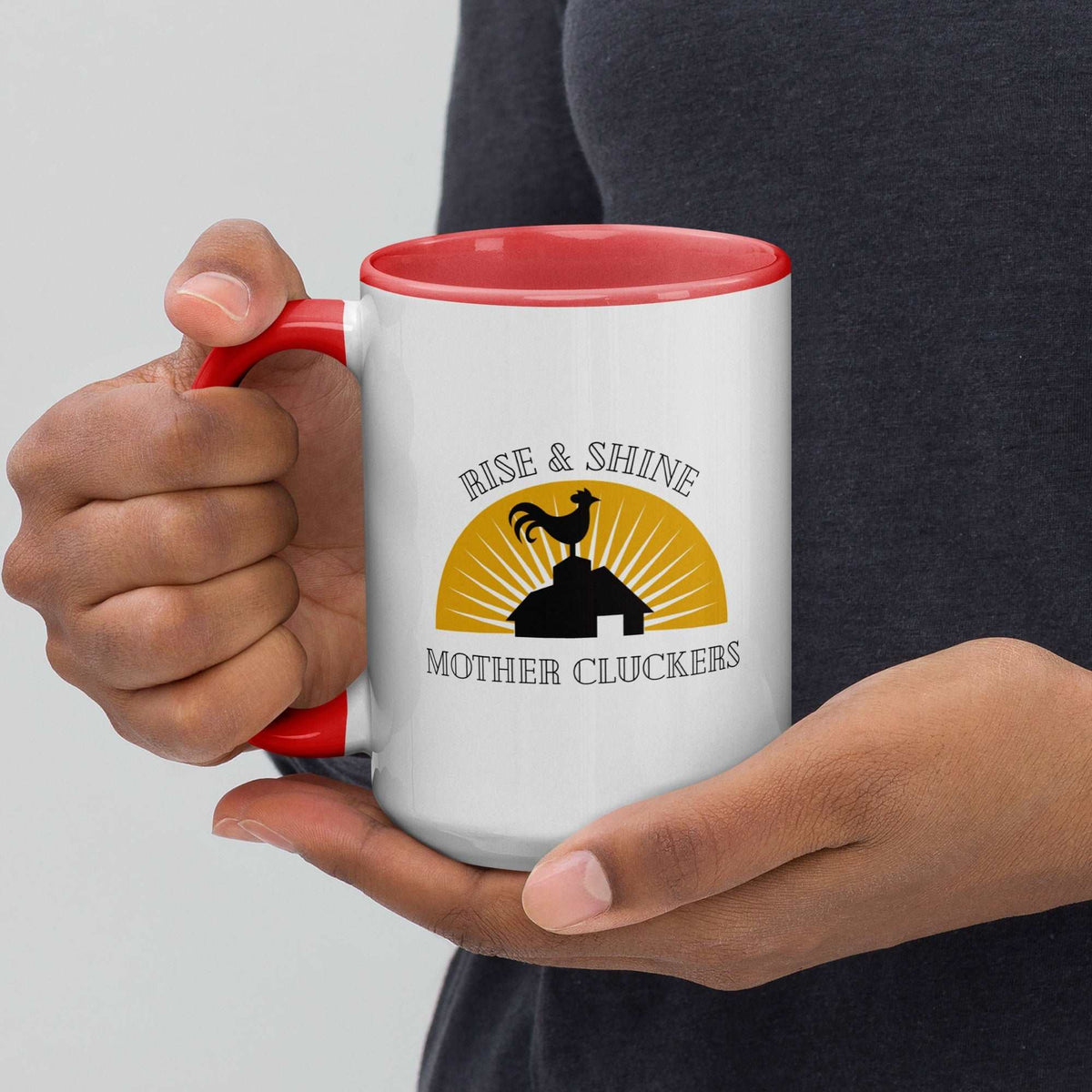 Rise &amp; Shine Chicken Colored Mug - Cluck It All Farms
