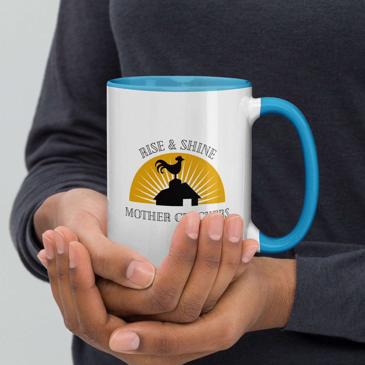 Rise &amp; Shine Chicken Colored Mug - Cluck It All Farms