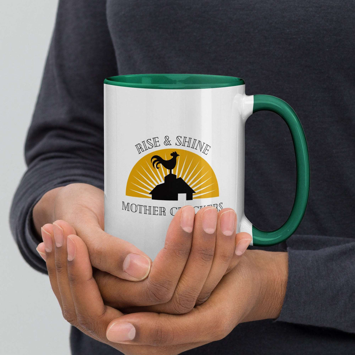 Rise &amp; Shine Chicken Colored Mug - Cluck It All Farms