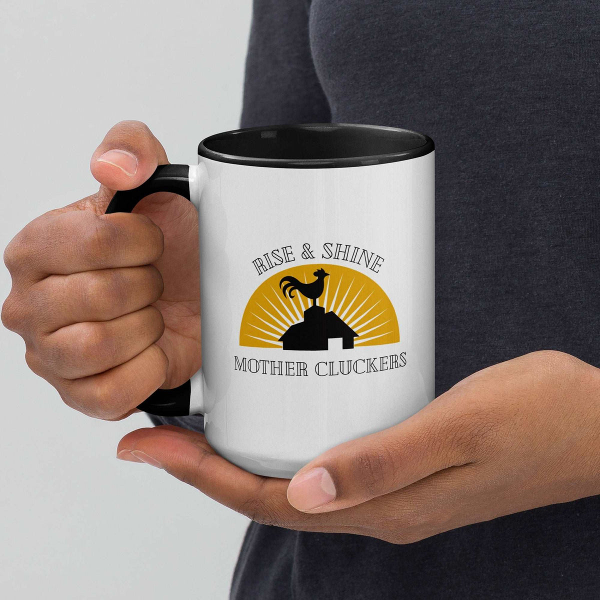 Rise &amp; Shine Chicken Colored Mug - Cluck It All Farms