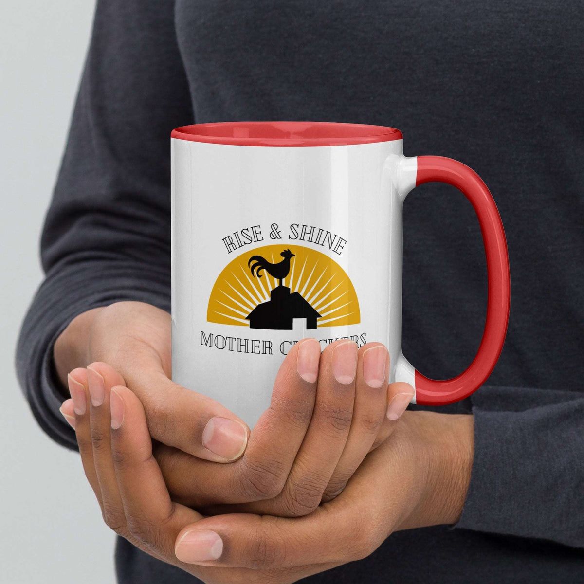 Rise &amp; Shine Chicken Colored Mug - Cluck It All Farms