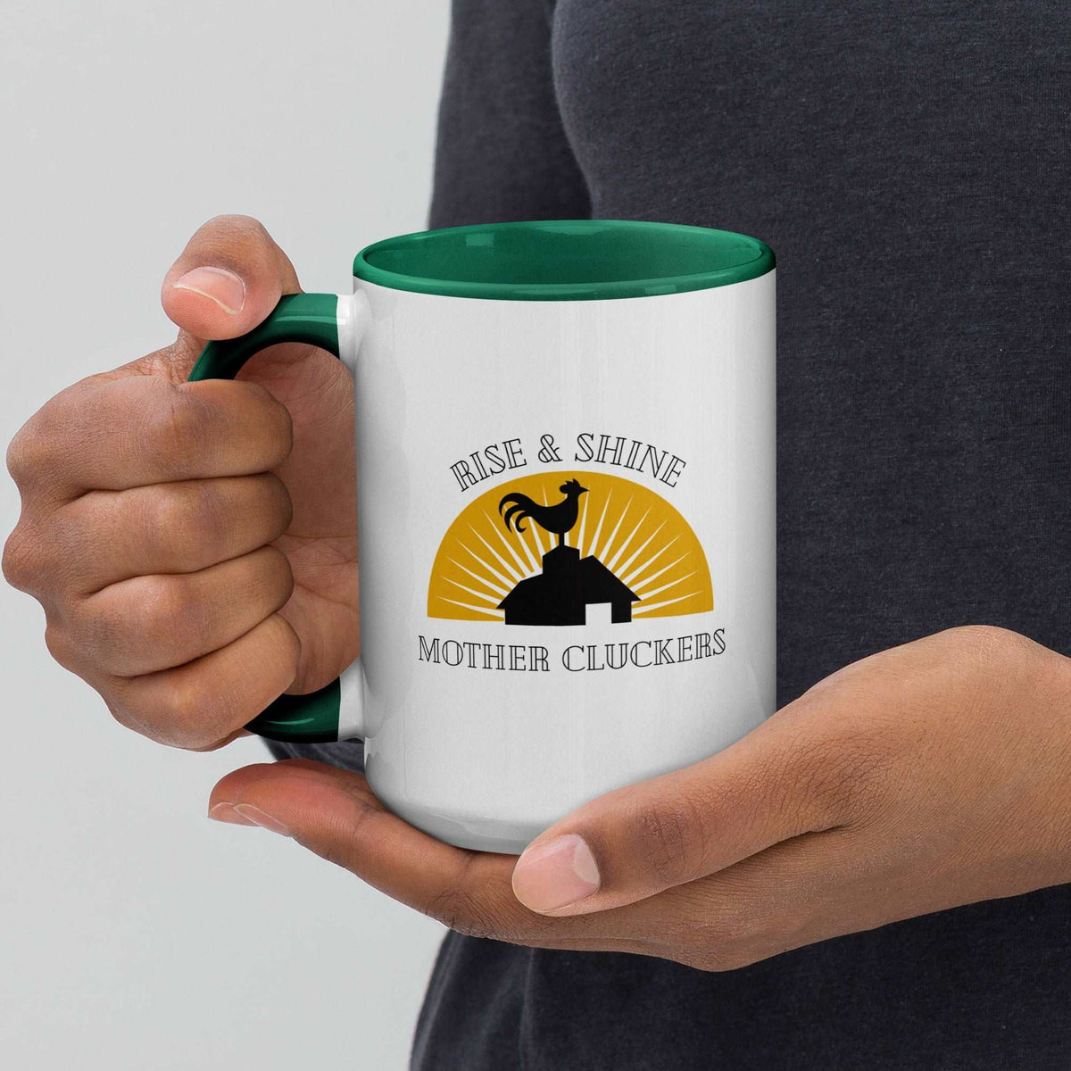 Rise &amp; Shine Chicken Colored Mug - Cluck It All Farms