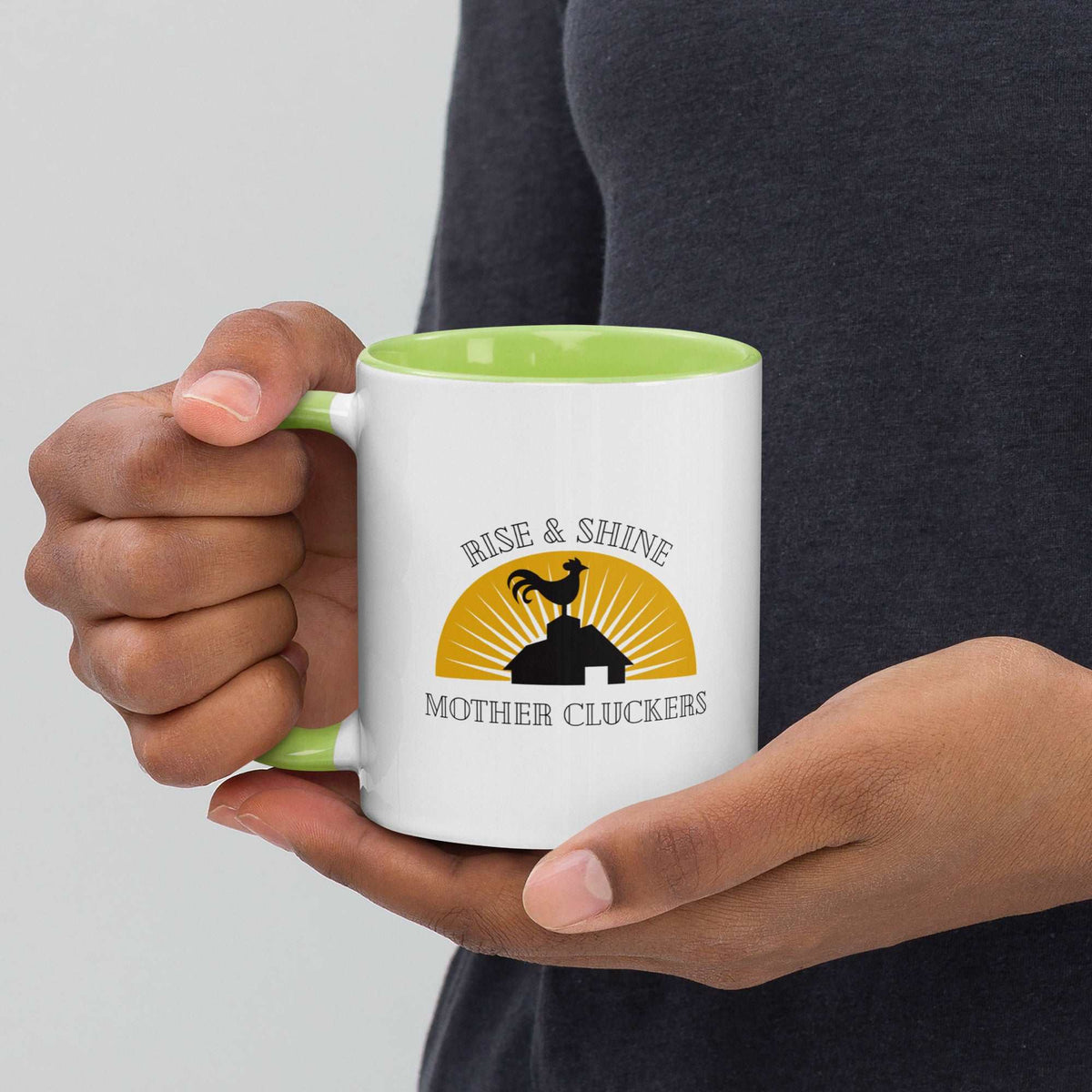 Rise &amp; Shine Chicken Colored Mug - Cluck It All Farms