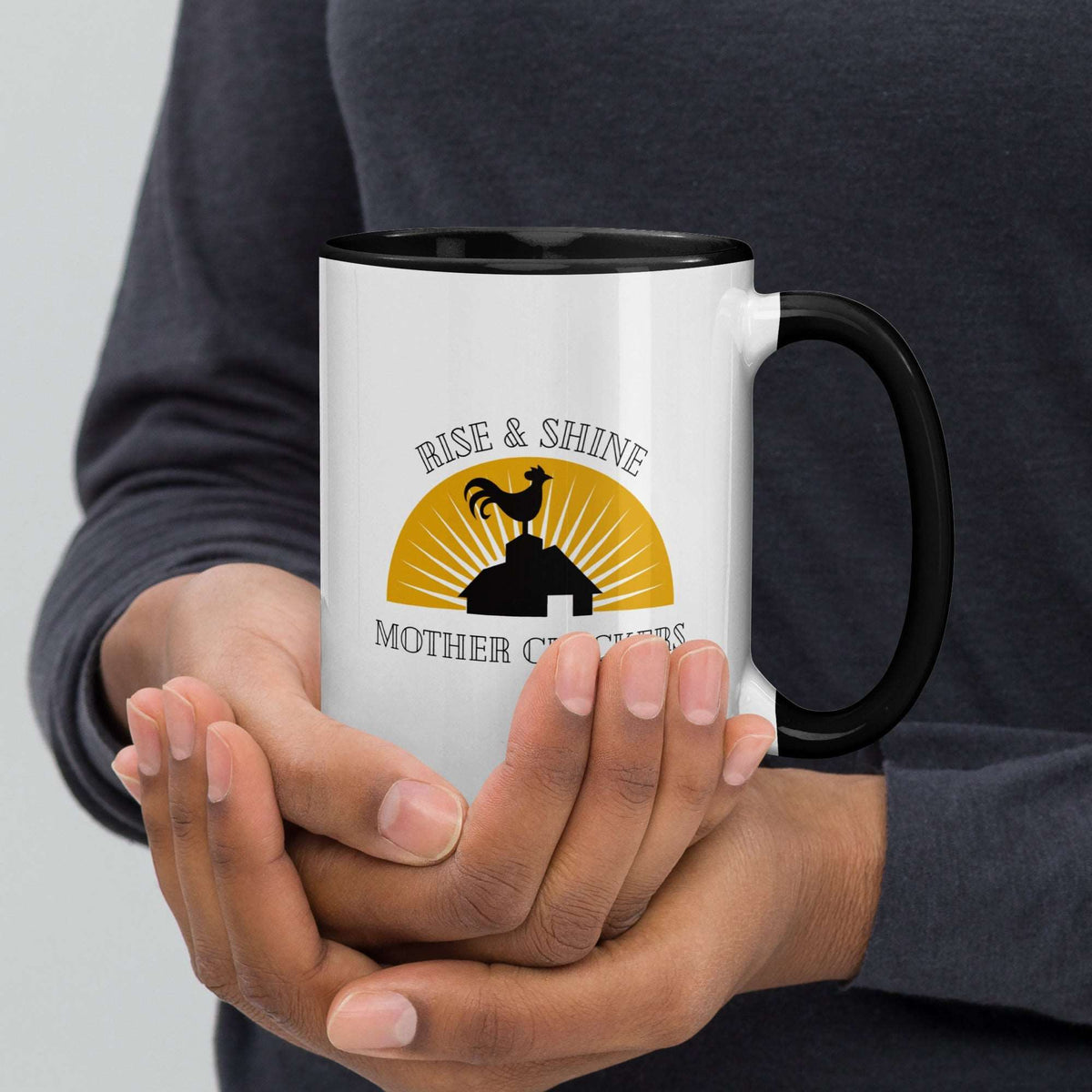 Rise &amp; Shine Chicken Colored Mug - Cluck It All Farms