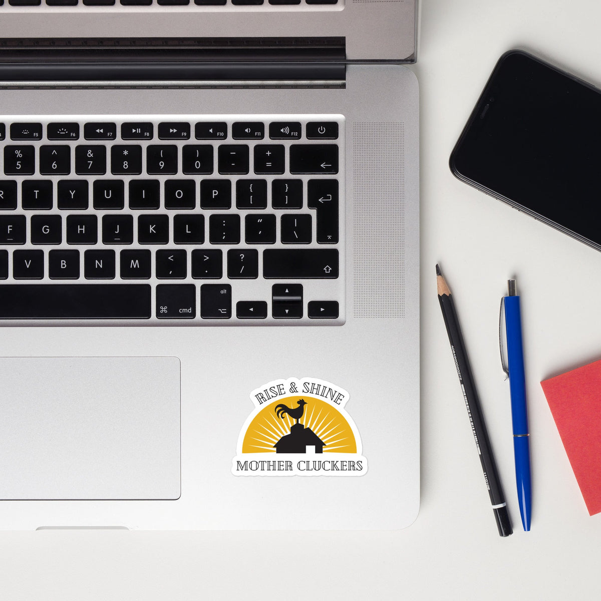Rise &amp; Shine Chicken Sticker - Cluck It All Farms