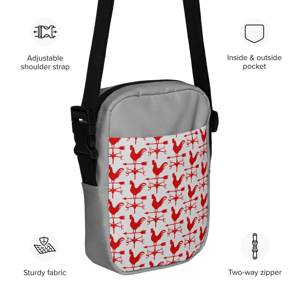 Rooster Crossbody Utility Crossbody Bag - Cluck It All Farms