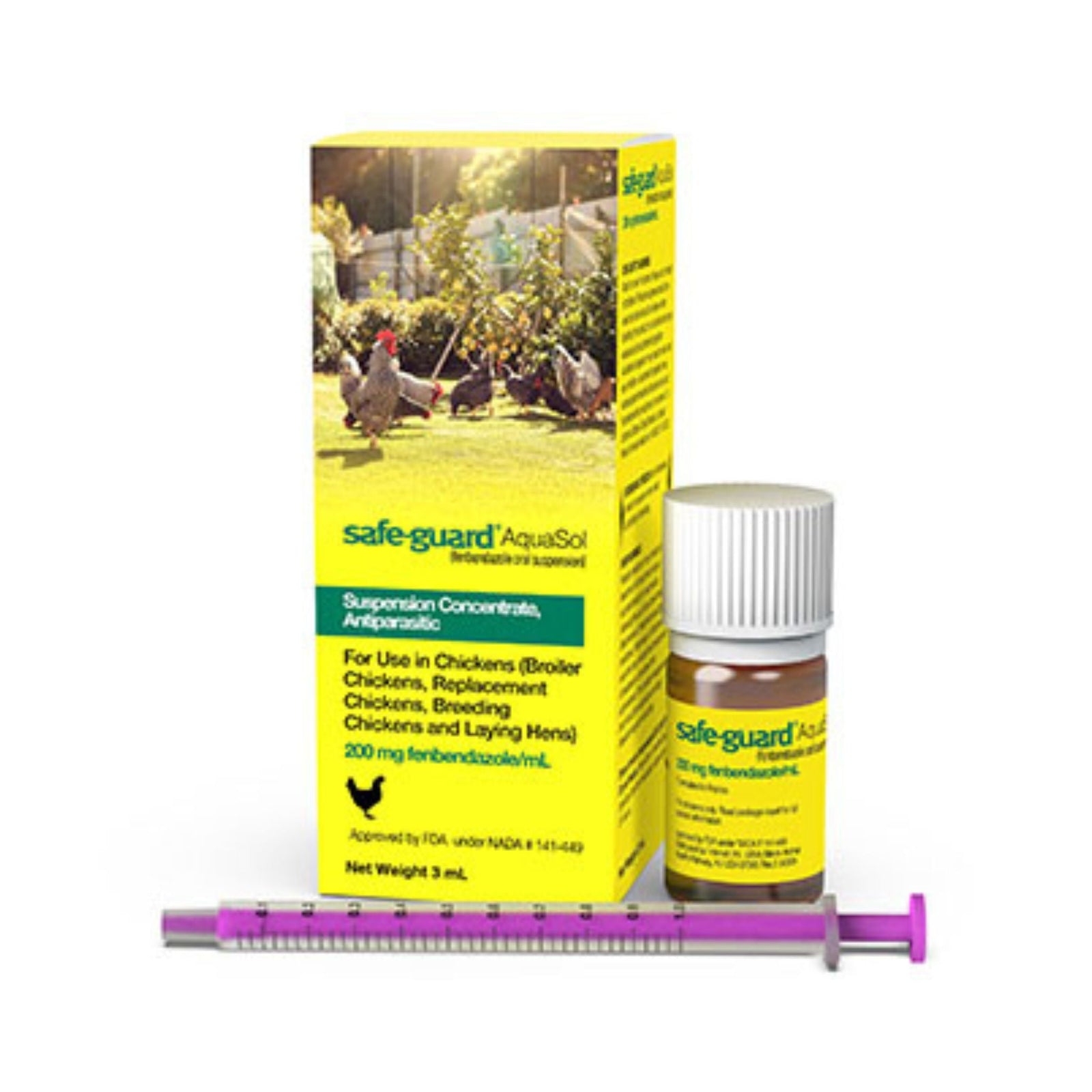 Safe - Guard® Aquasol Fenbendazole Chicken Dewormer 200mg - Cluck It All Farms
