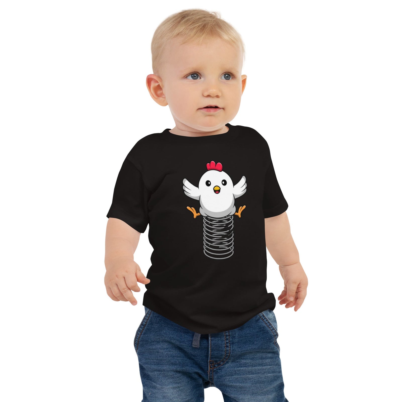 Spring Chicken Baby Jersey Short Sleeve Tee - Cluck It All Farms