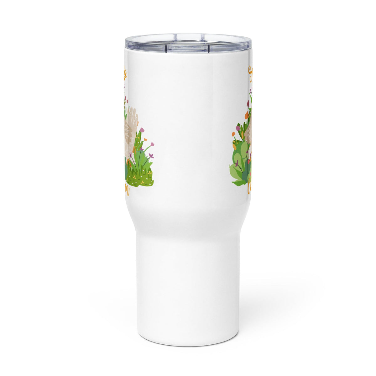 Spring Chicken Travel Mug with Handle - Cluck It All Farms