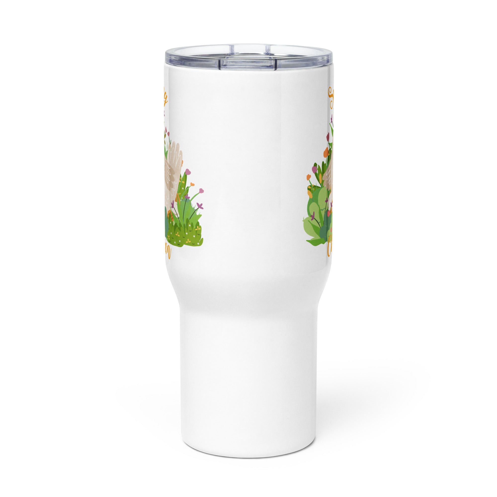 Spring Chicken Travel Mug with Handle - Cluck It All Farms