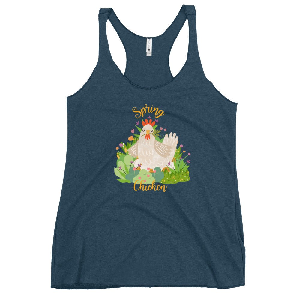 Spring Chicken Women&#39;s Racerback Tank - Cluck It All Farms