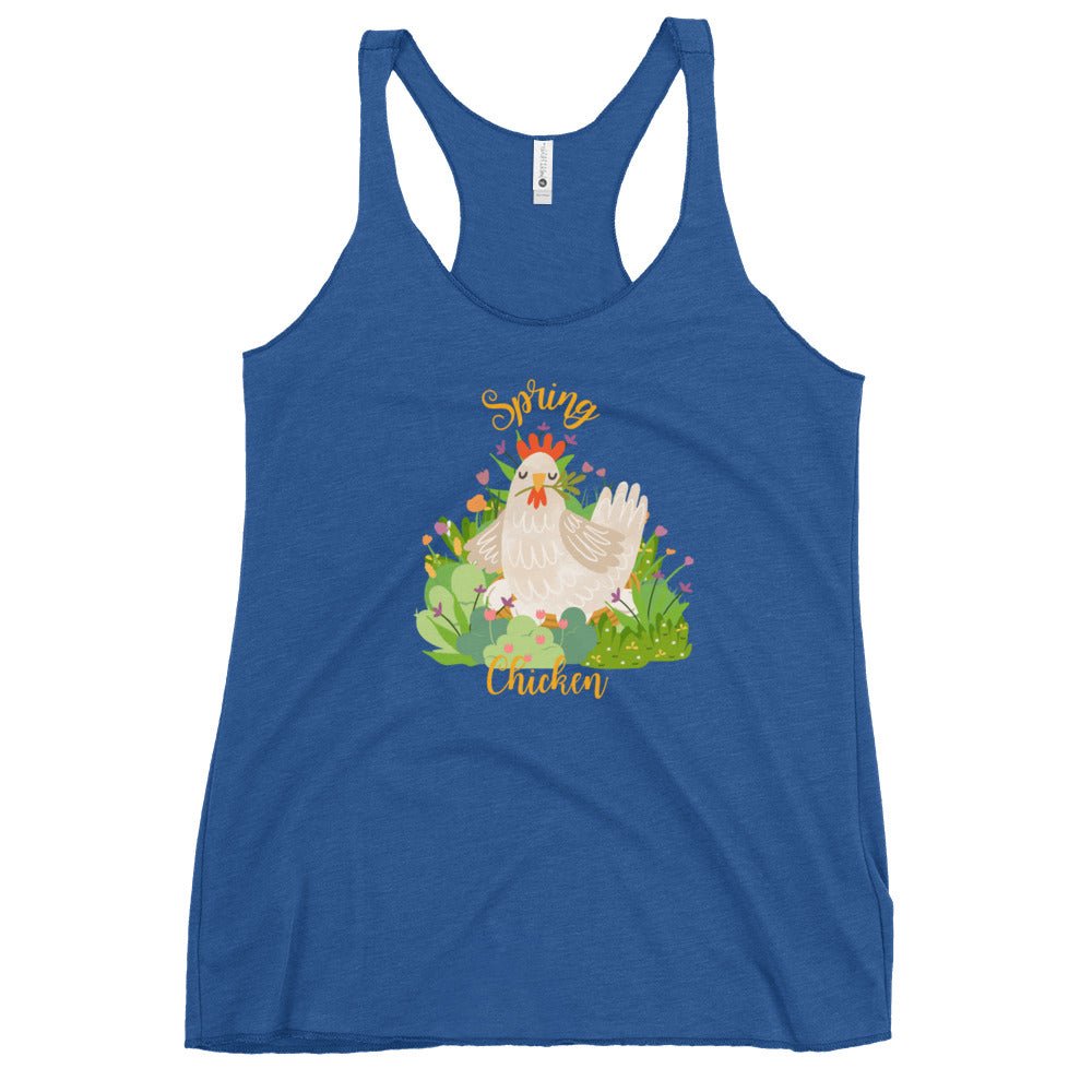 Spring Chicken Women&#39;s Racerback Tank - Cluck It All Farms