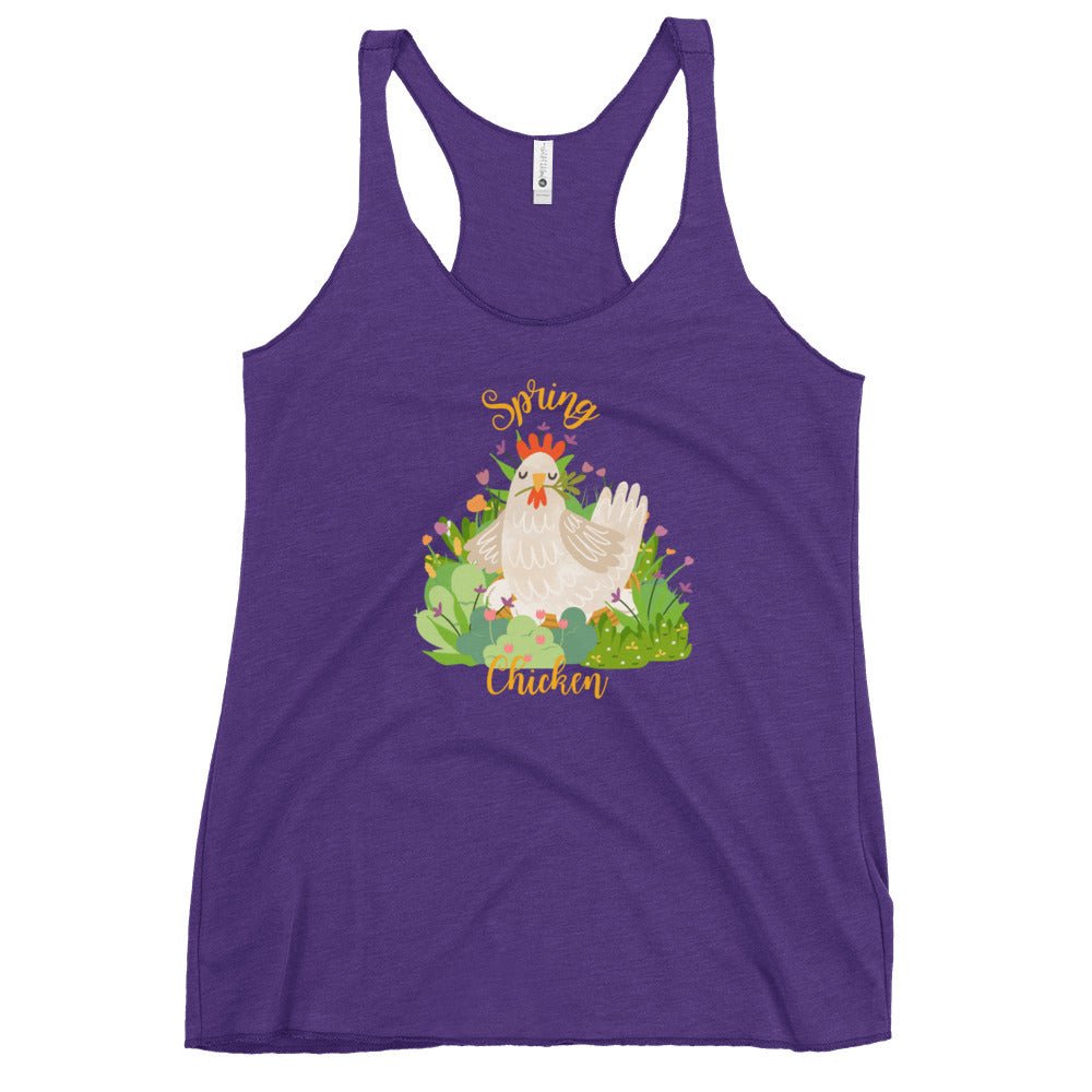 Spring Chicken Women&#39;s Racerback Tank - Cluck It All Farms