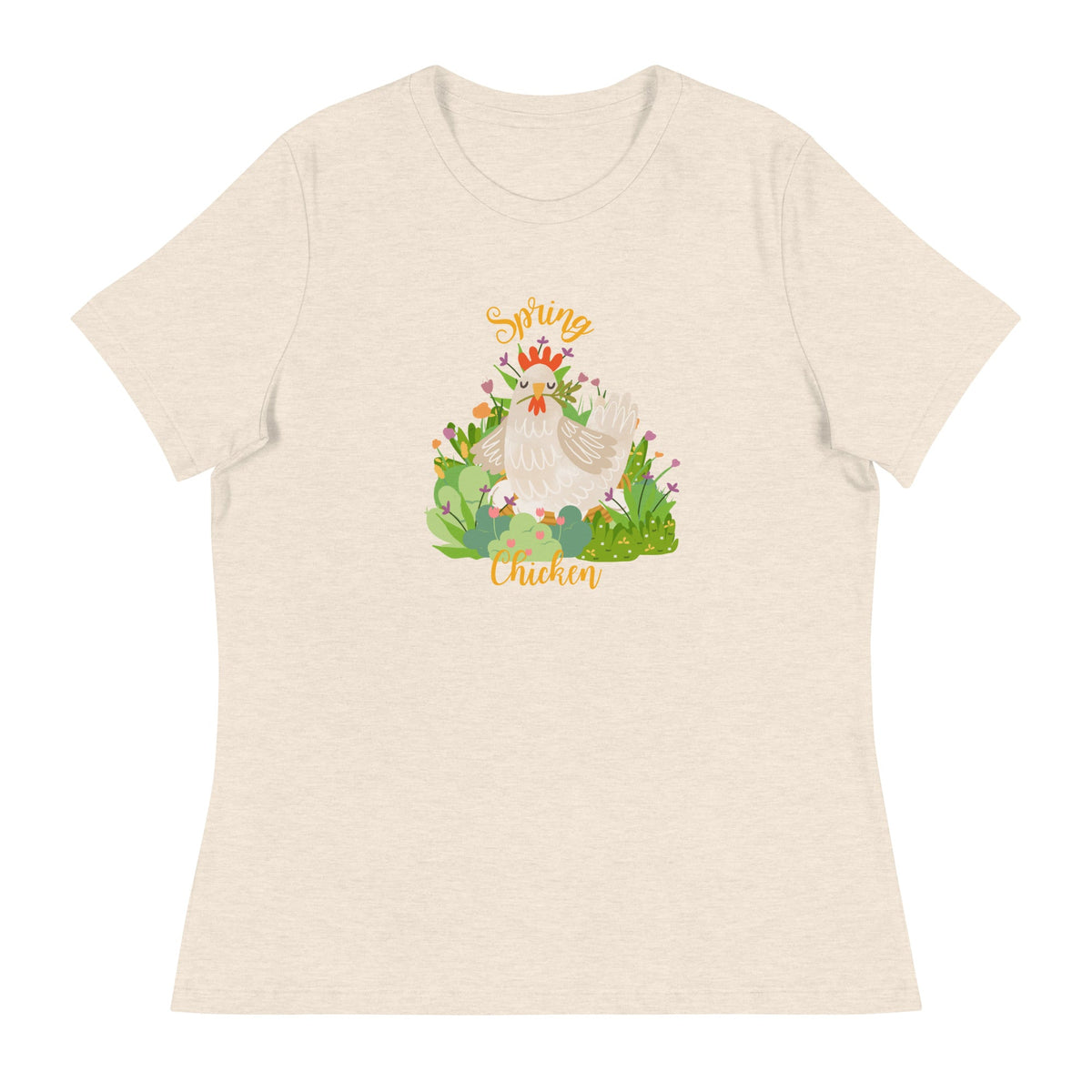 Spring Chicken Women&#39;s Relaxed T-Shirt - Cluck It All Farms