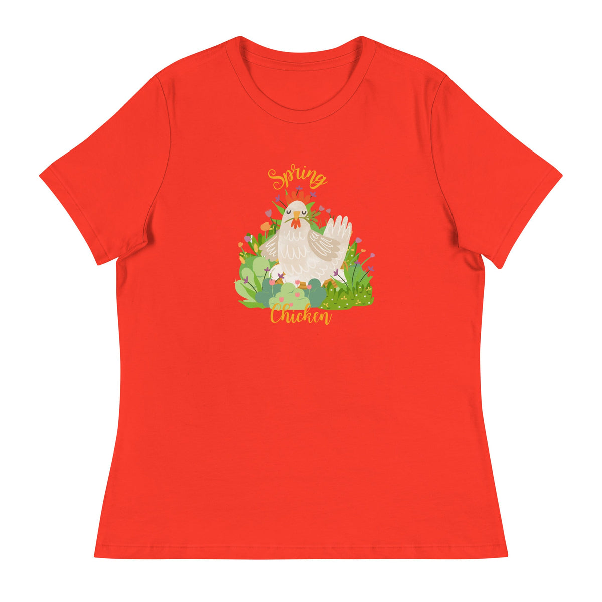 Spring Chicken Women&#39;s Relaxed T-Shirt - Cluck It All Farms