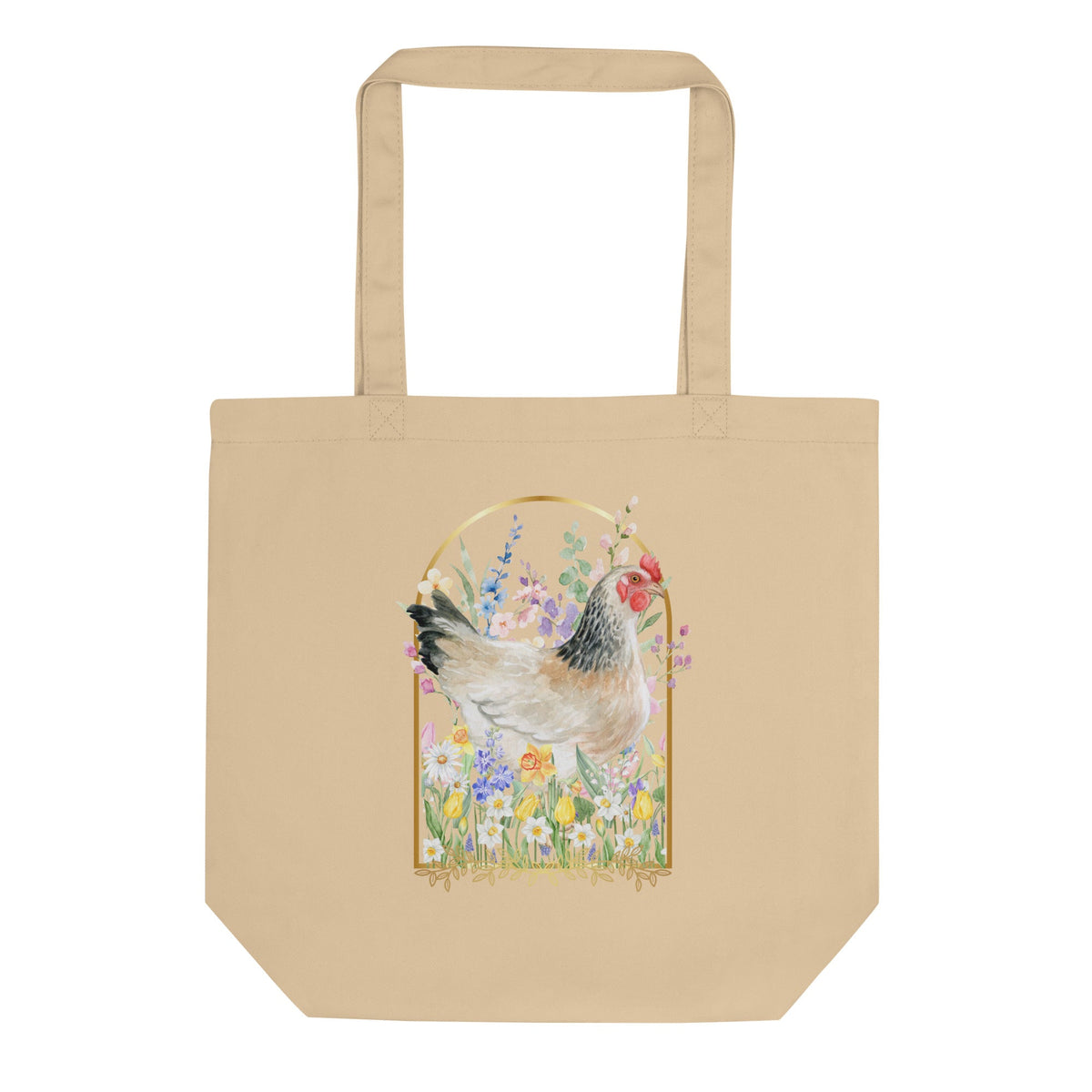Spring Meadow Chicken Eco Tote Bag - Cluck It All Farms