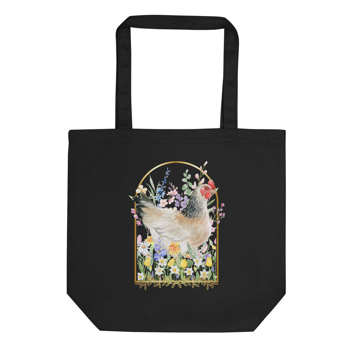 Spring Meadow Chicken Eco Tote Bag - Cluck It All Farms