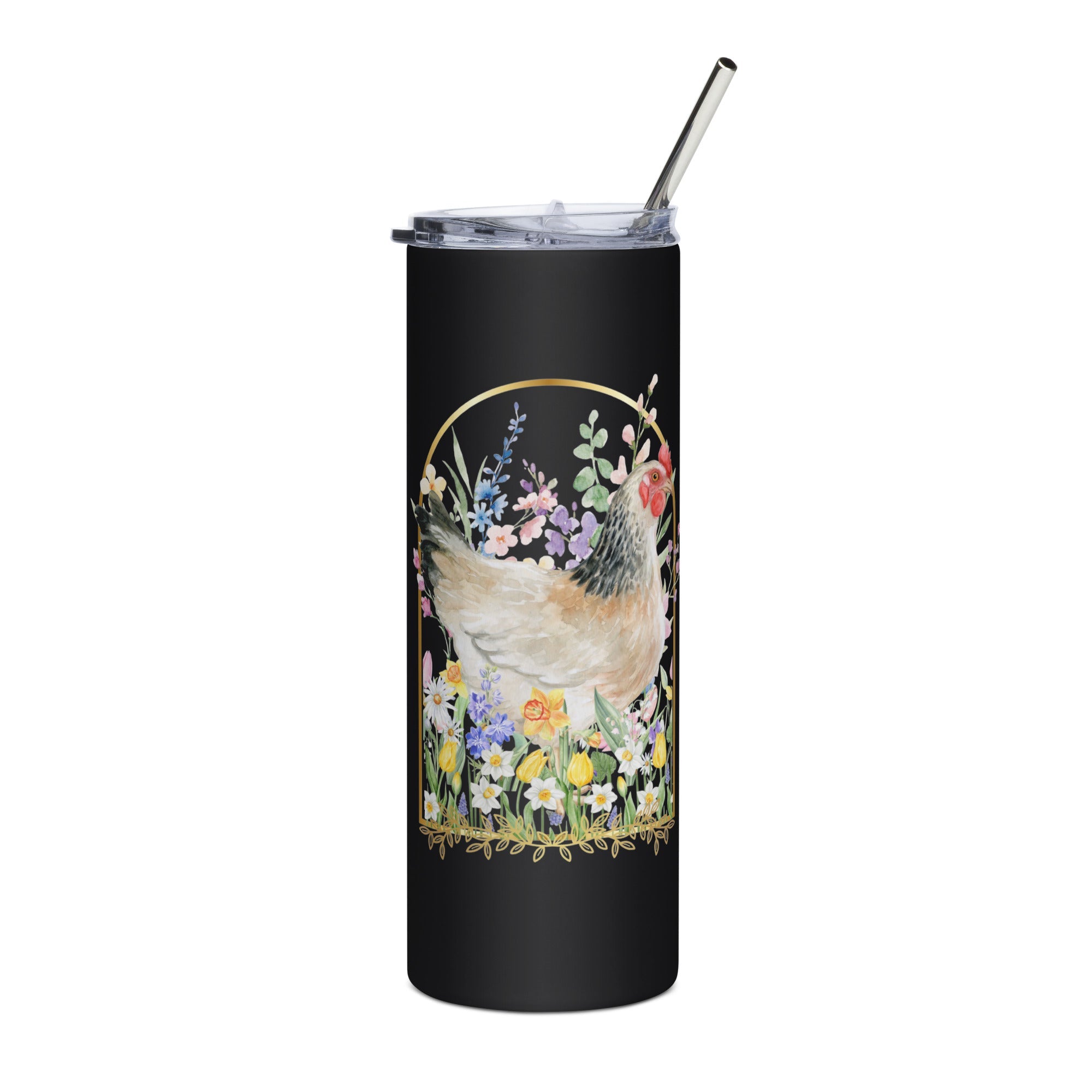 Spring Meadow Chicken Stainless Steel Tumbler - Cluck It All Farms