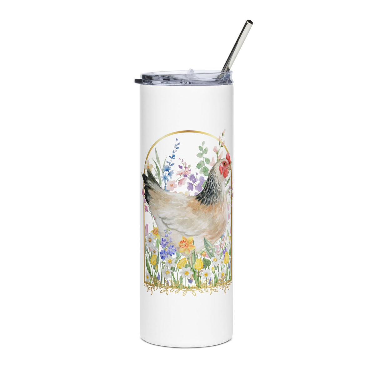 Spring Meadow Chicken Stainless Steel Tumbler - Cluck It All Farms