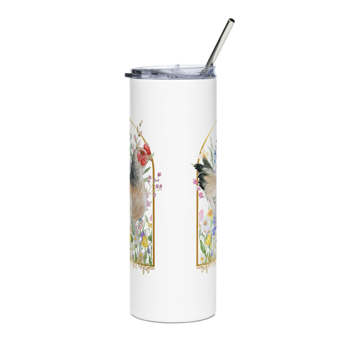 Spring Meadow Chicken Stainless Steel Tumbler - Cluck It All Farms