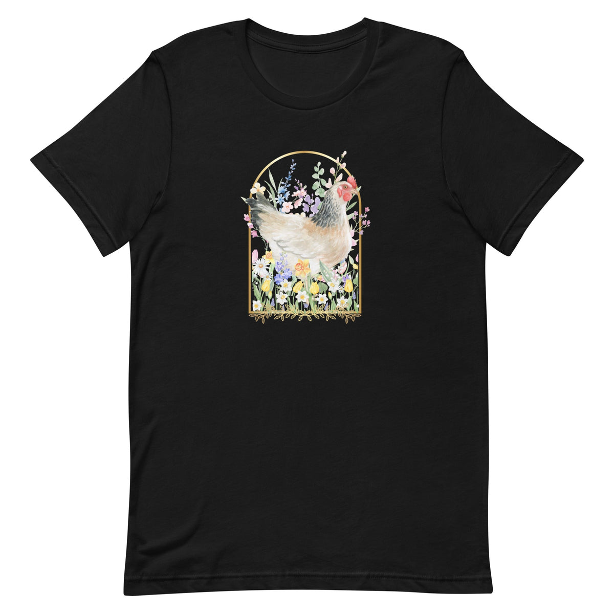 Spring Meadow Chicken Unisex T-Shirt - Cluck It All Farms