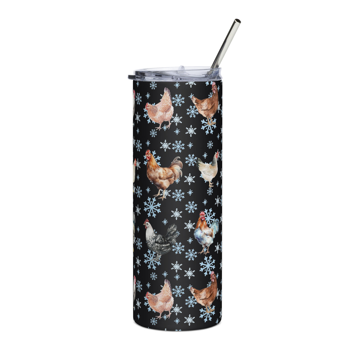 Chicken Snowflakes Stainless Steel Tumbler