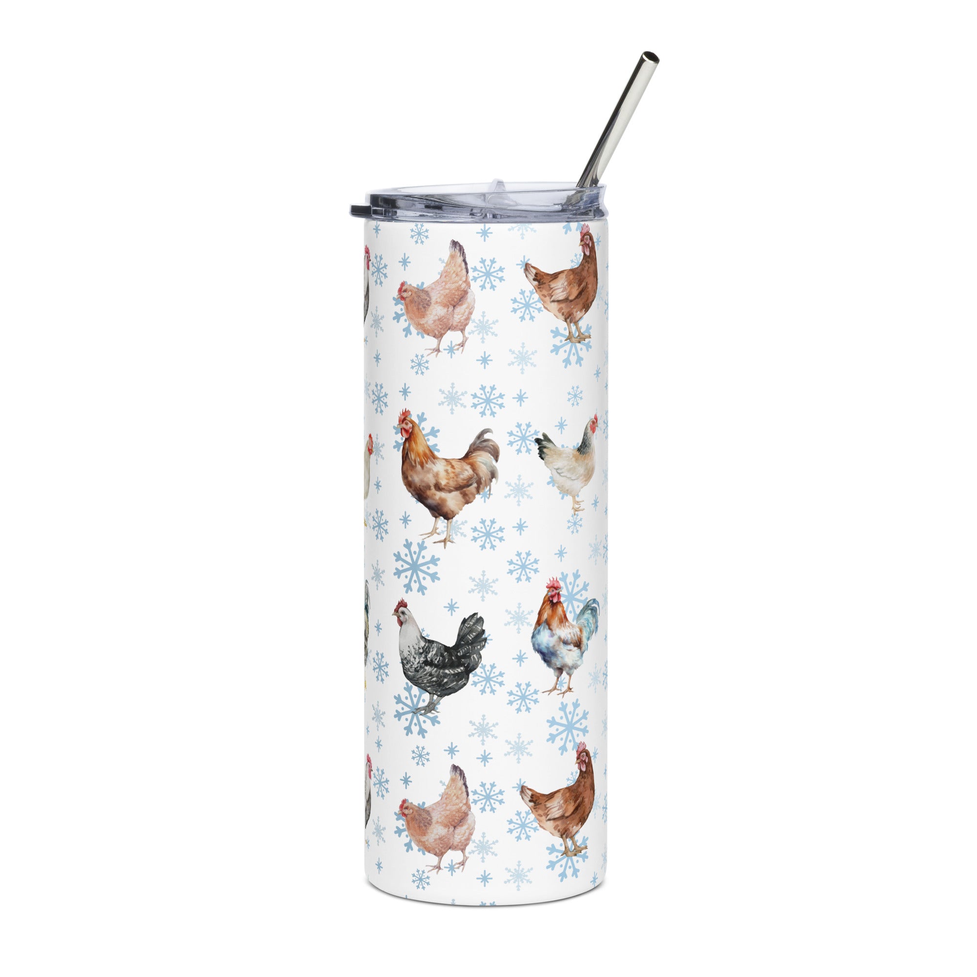 Chicken Snowflakes Stainless Steel Tumbler