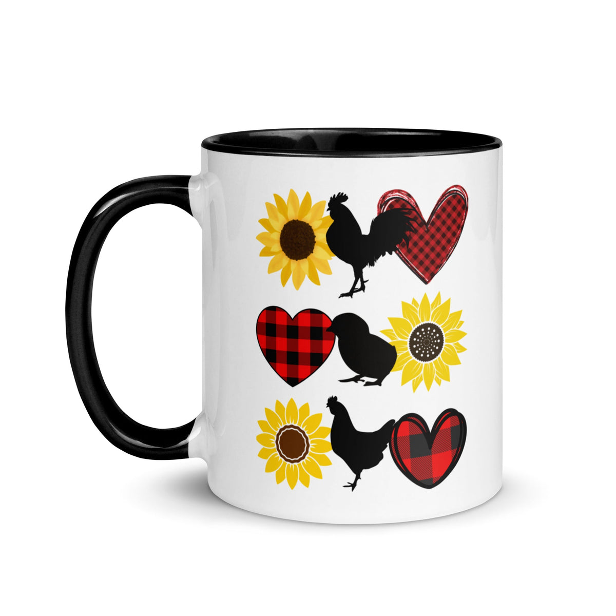 Sunflower Chicken Colored Mug - Cluck It All Farms