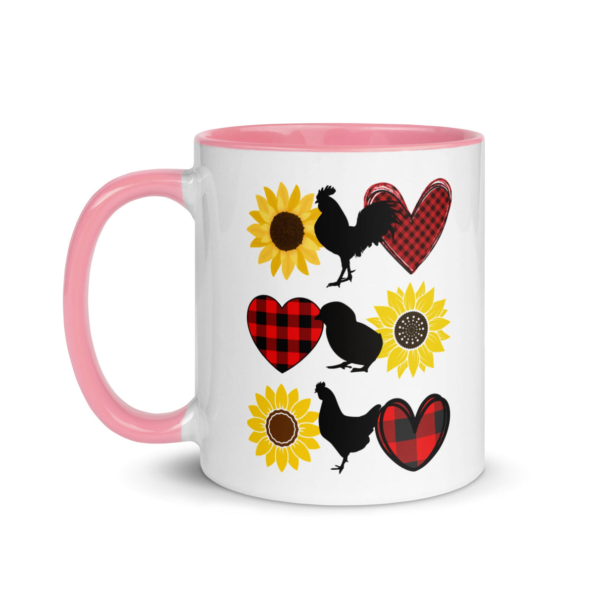 Sunflower Chicken Colored Mug - Cluck It All Farms