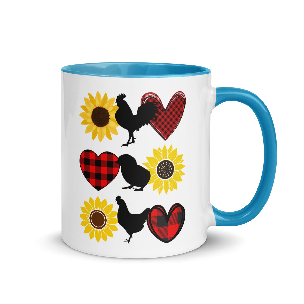 Sunflower Chicken Colored Mug - Cluck It All Farms