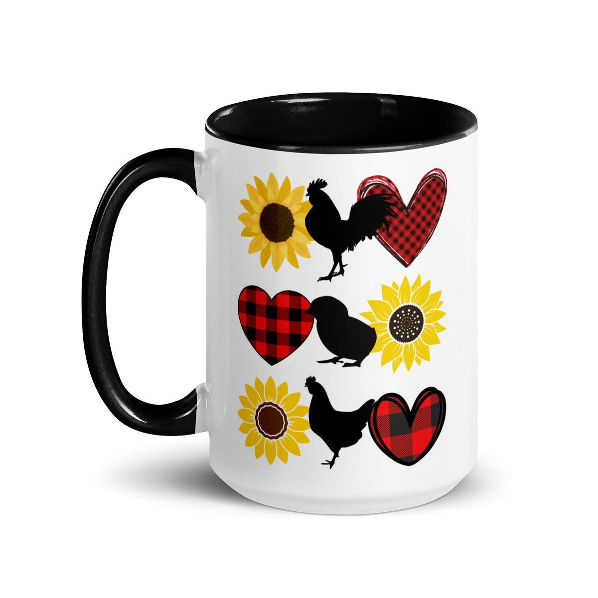 Sunflower Chicken Colored Mug - Cluck It All Farms