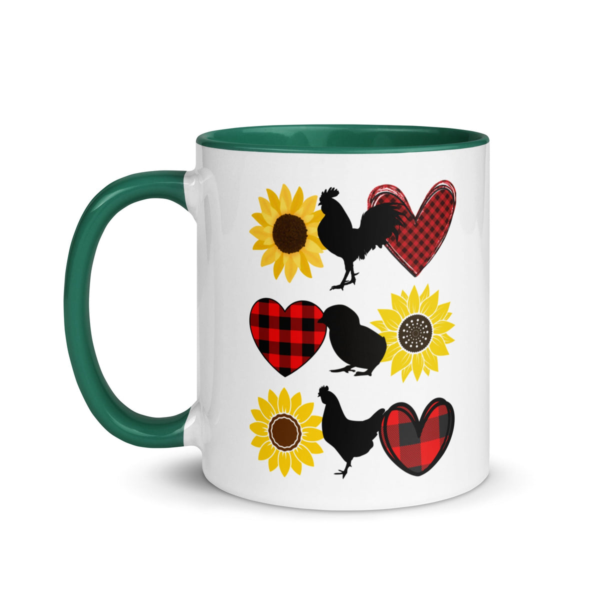 Sunflower Chicken Colored Mug - Cluck It All Farms
