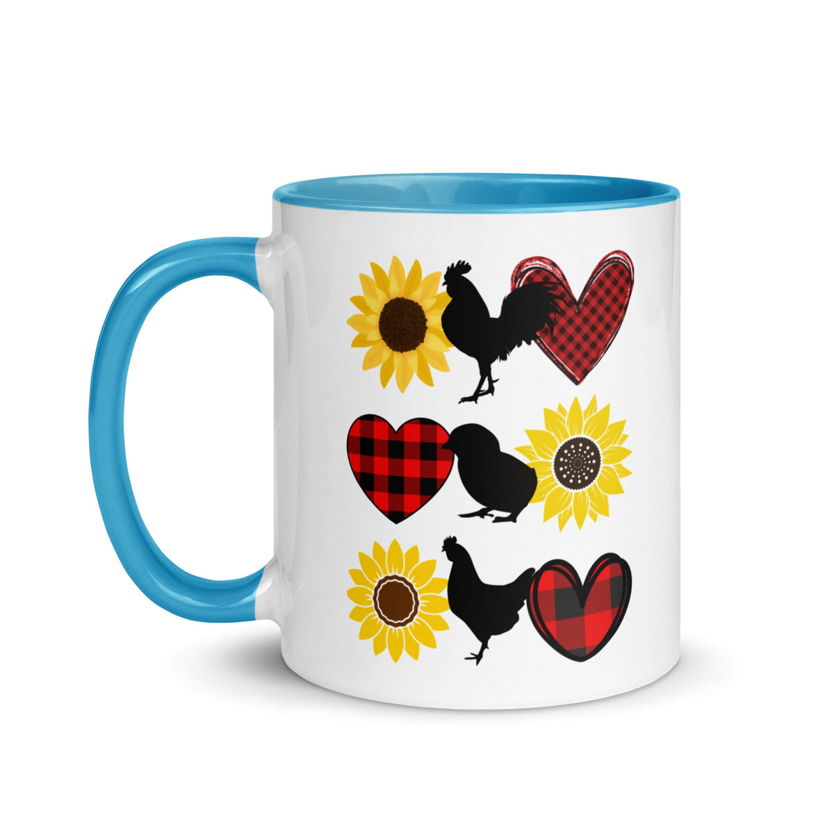 Sunflower Chicken Colored Mug - Cluck It All Farms